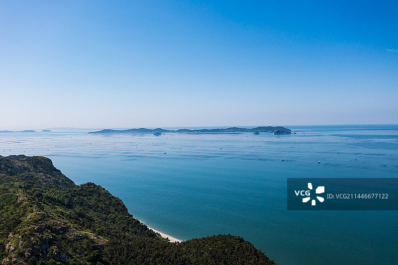 航拍大连市长山群岛全景图片素材