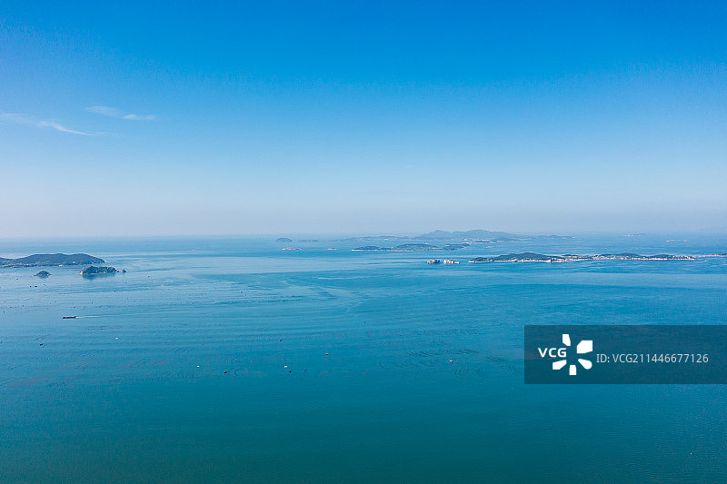 航拍大连市长山群岛全景图片素材