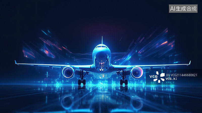 【AI数字艺术】交通方式主题科技背景图片素材