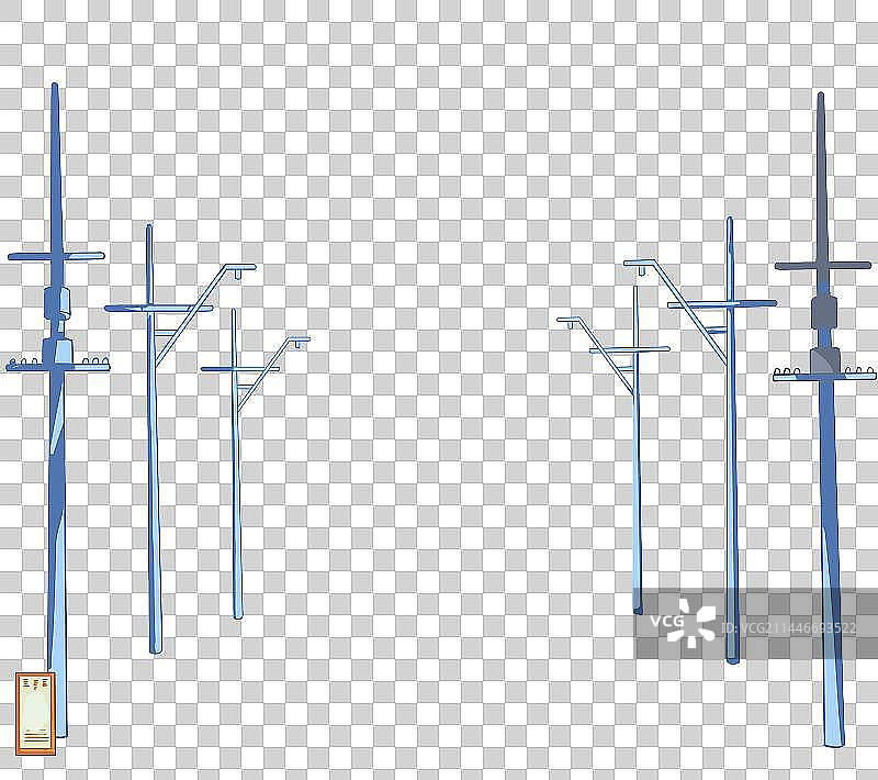 街道电线杆图片素材