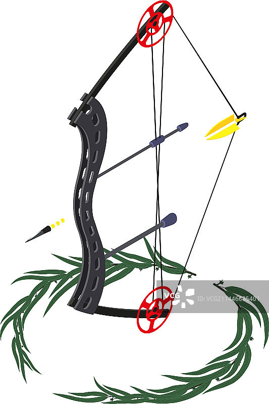 现代等距复合弓图标图片素材