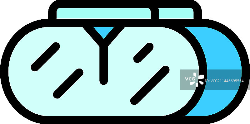 谷歌纸板VR眼镜图标扁平化图片素材