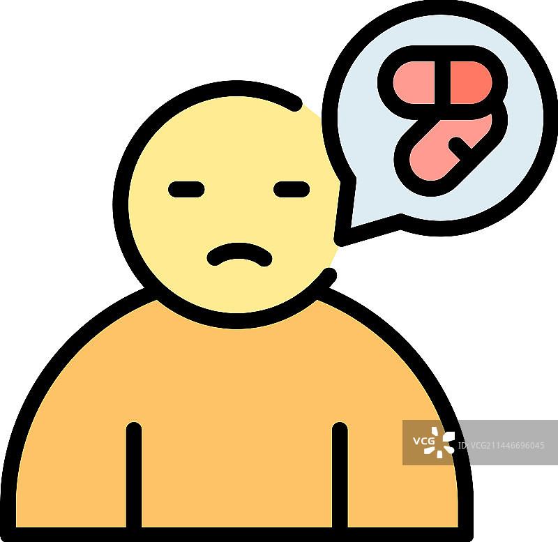 自恋图标（扁平风格）图片素材