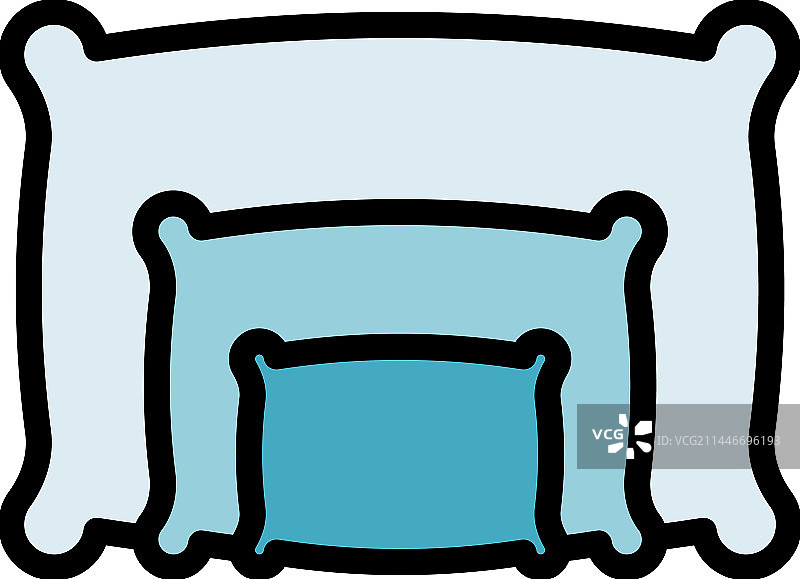 完美主义枕头图标（扁平风格）图片素材