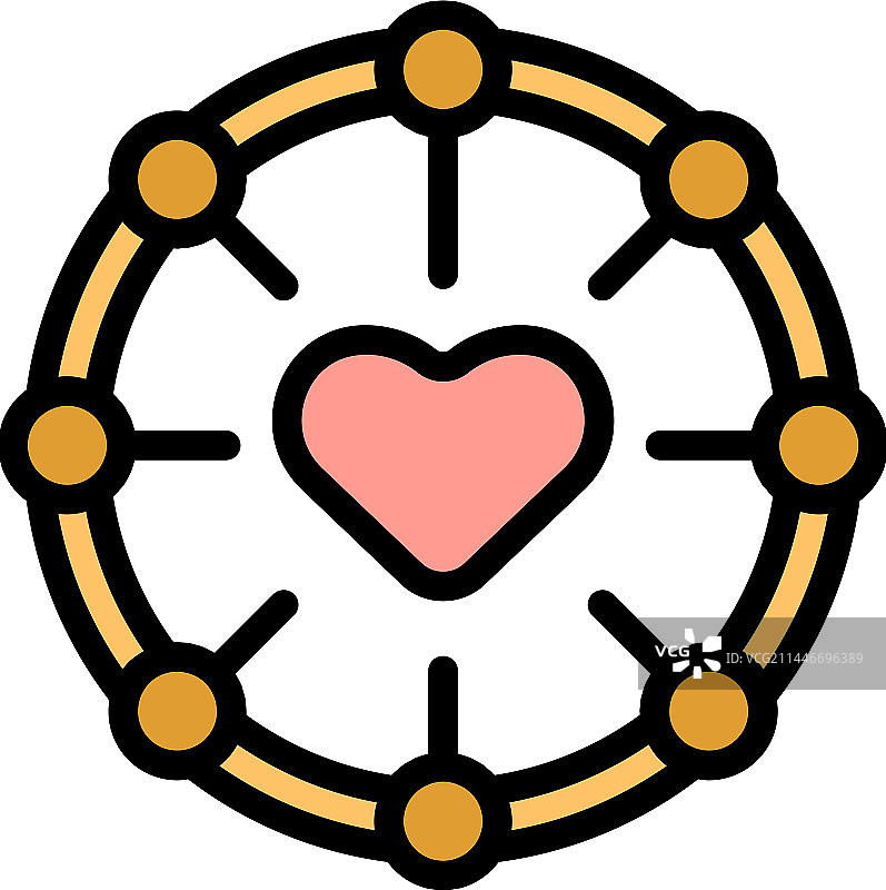 成功的关系图标（扁平风格）图片素材