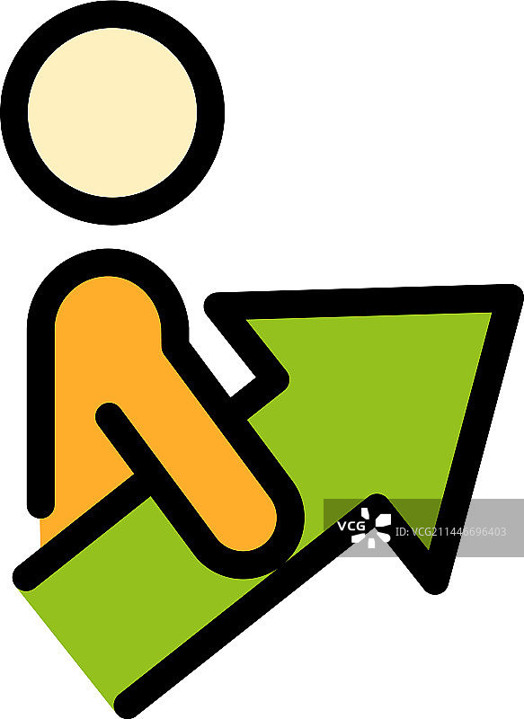 自由职业者图标（扁平风格）图片素材