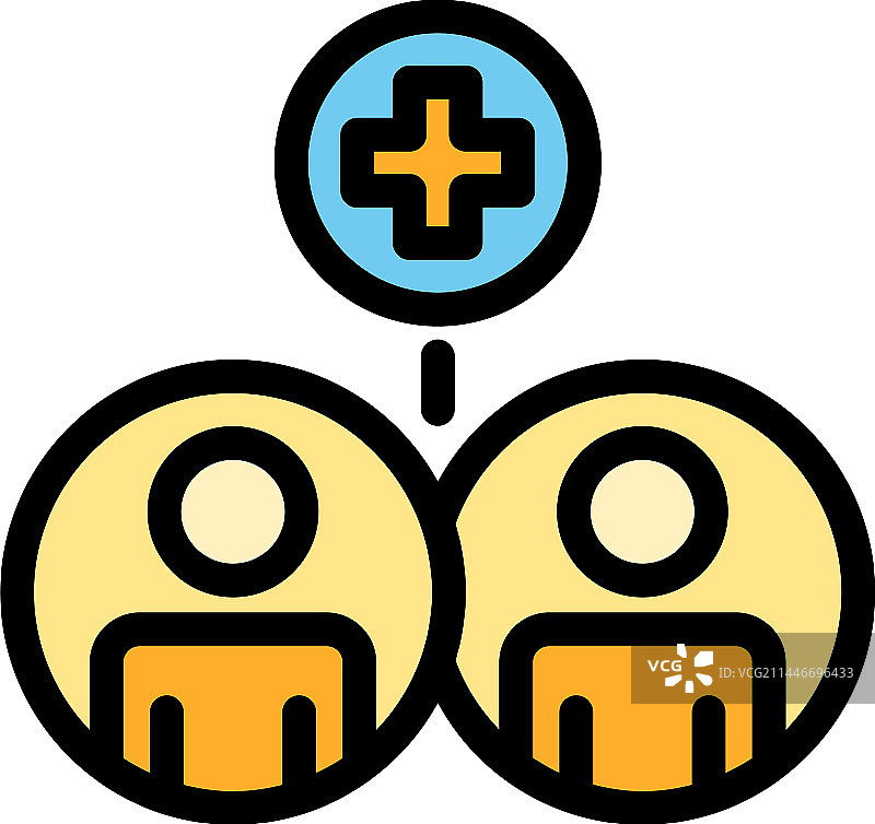 同事群组图标（扁平风格）图片素材