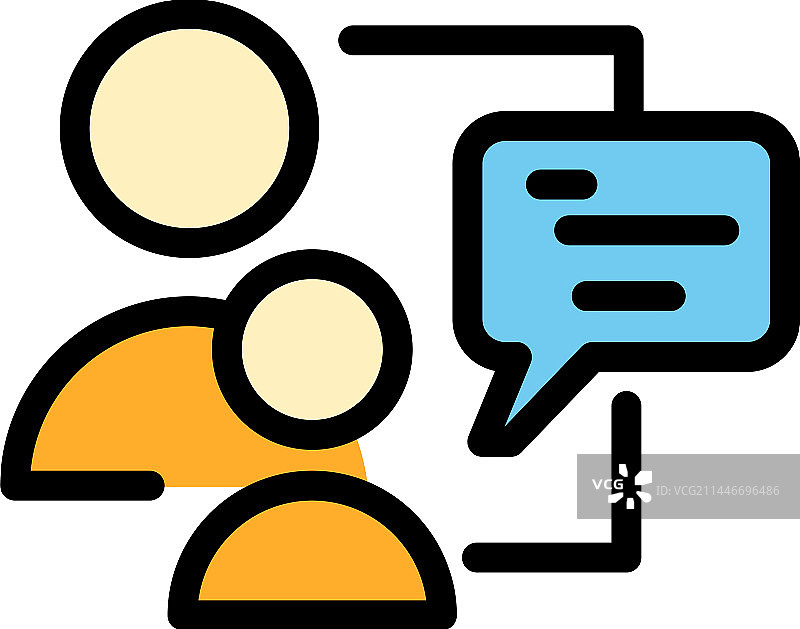 同事聊天扁平图标图片素材