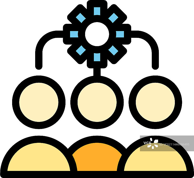 同事团队图标（扁平风格）图片素材