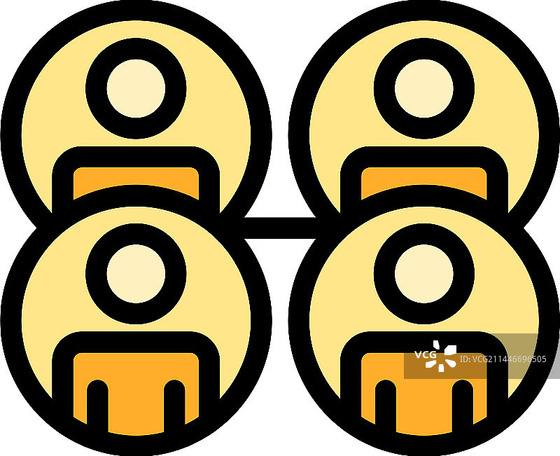 现代同事团队图标（扁平风格）图片素材