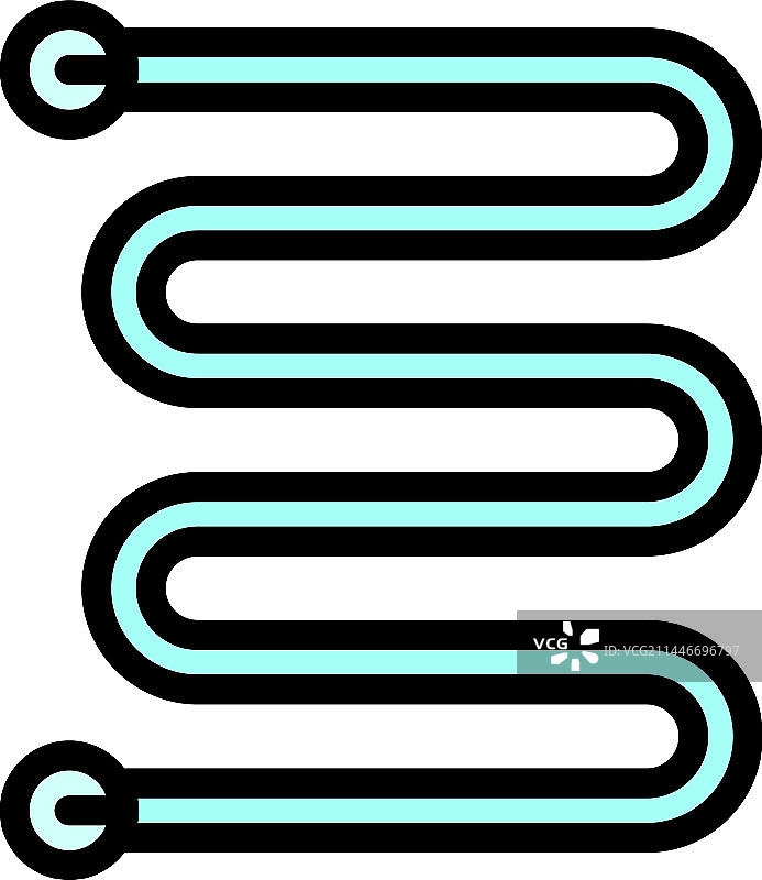 空气冷却器扁平图标图片素材