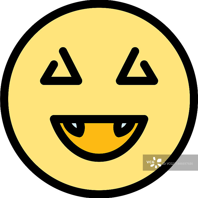 笑脸图标（扁平风格）图片素材