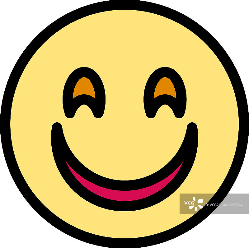 微笑表情扁平图标图片素材