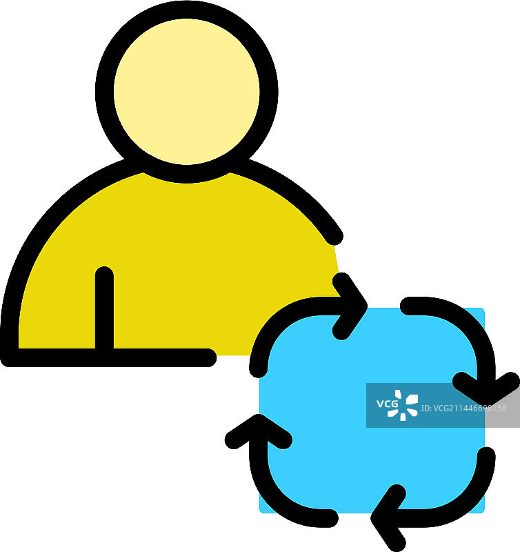 人类再生图标（扁平风格）图片素材