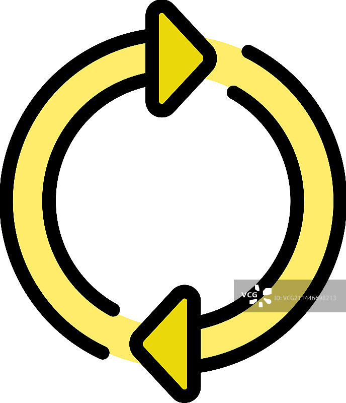 刷新箭头图标（扁平风格）图片素材