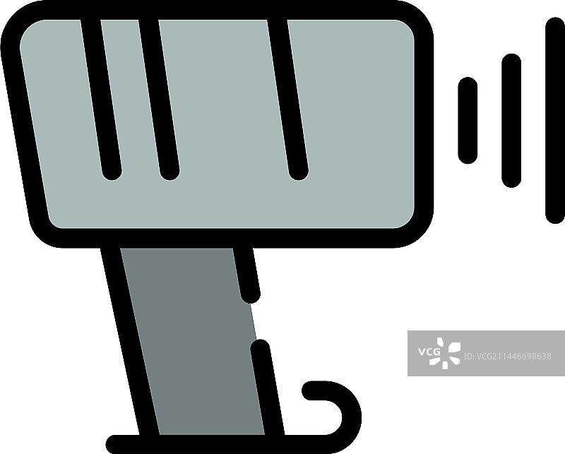 雷达测速枪扁平图标图片素材