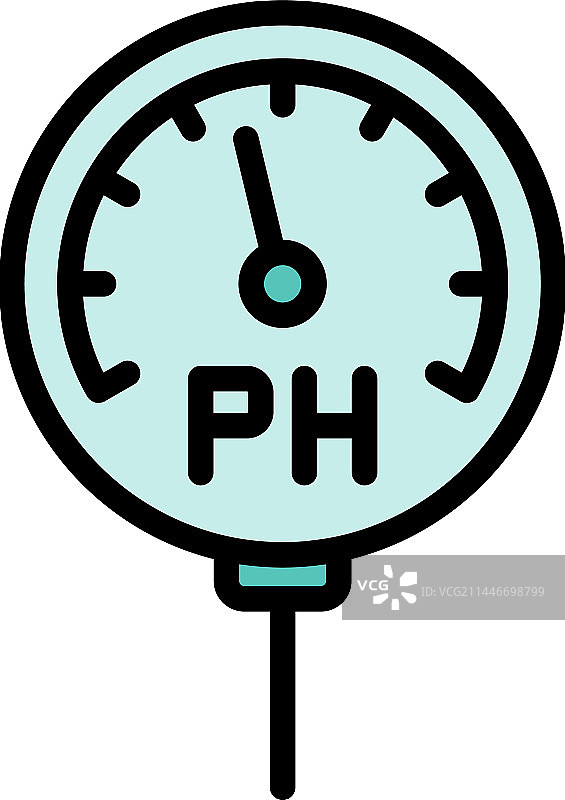 酸碱度水平图标（扁平风格）图片素材