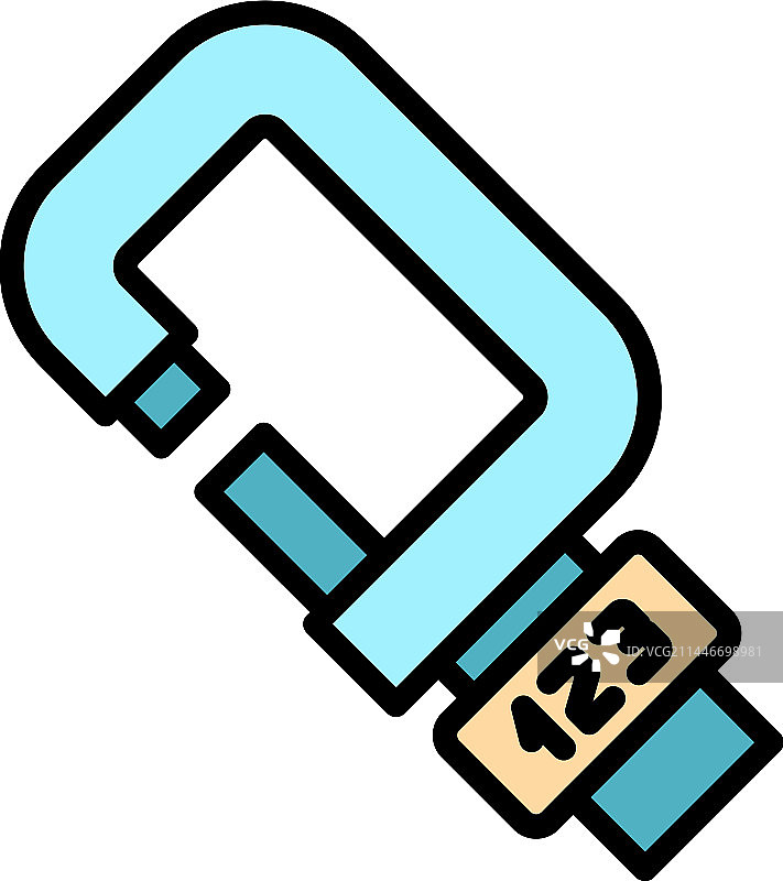 数字千分尺实验室平面图标图片素材