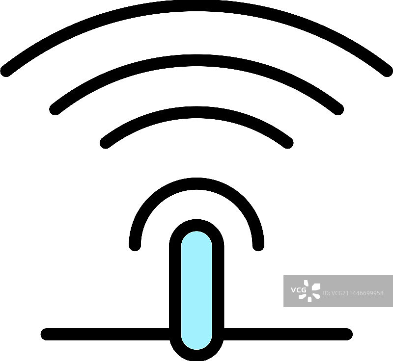 WiFi路由器点图标（扁平）图片素材