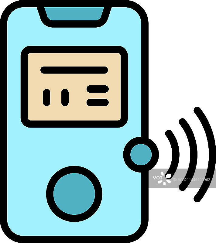 扁平风格的Wi-Fi手机网络图标图片素材