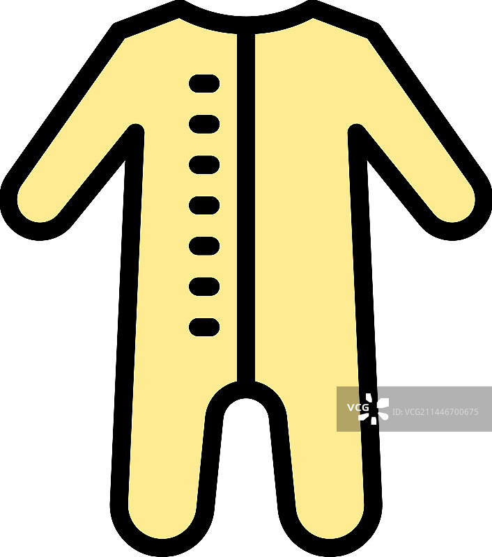 婴儿服装图标（扁平风格）图片素材