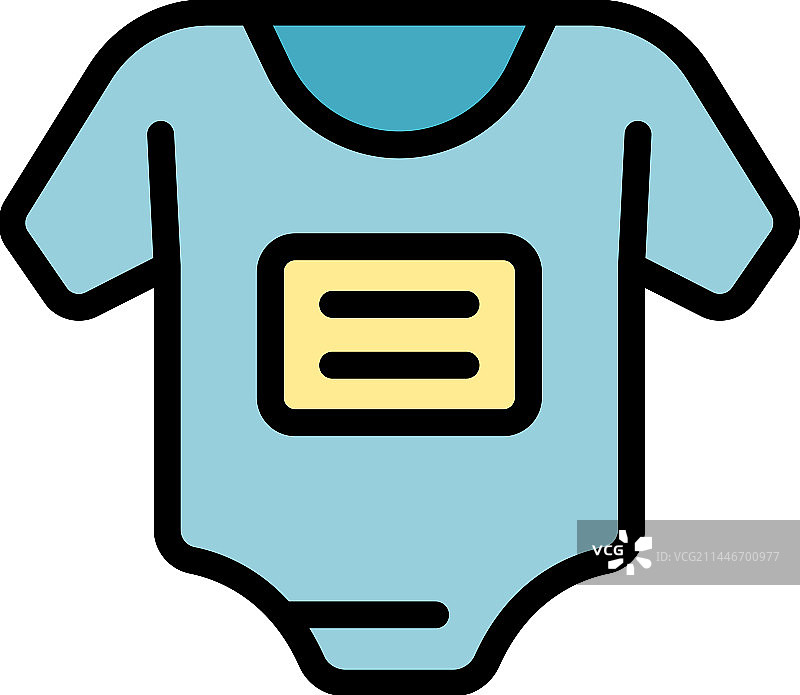 婴儿新衣服图标扁平风格图片素材