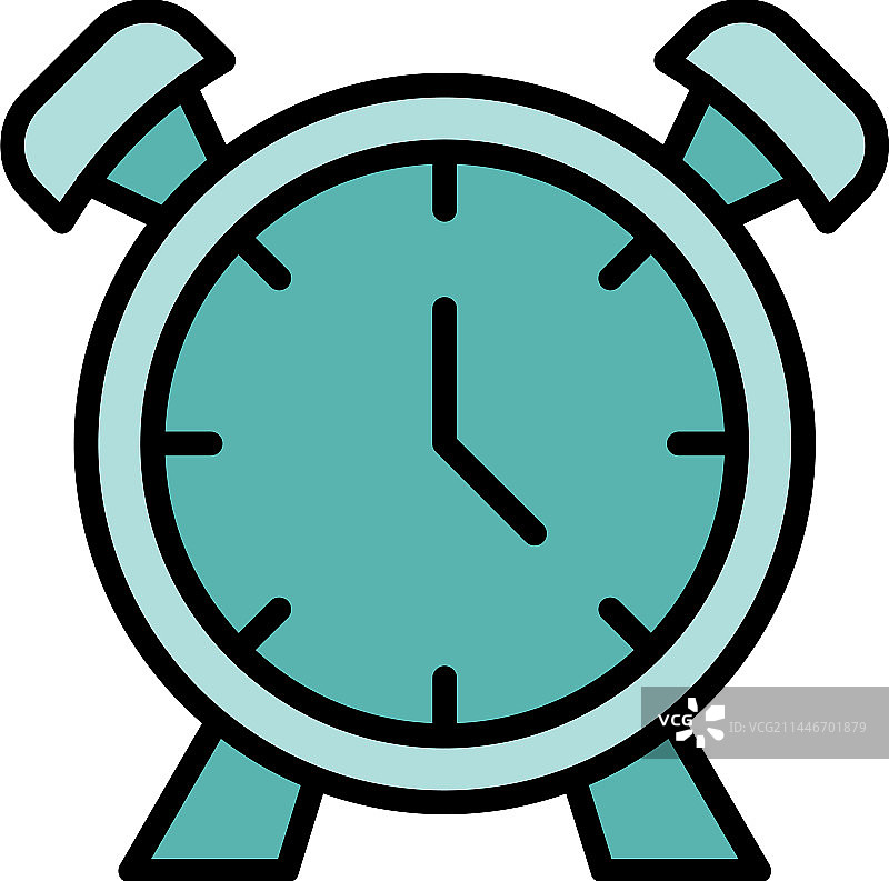 迟到工作闹钟扁平图标图片素材