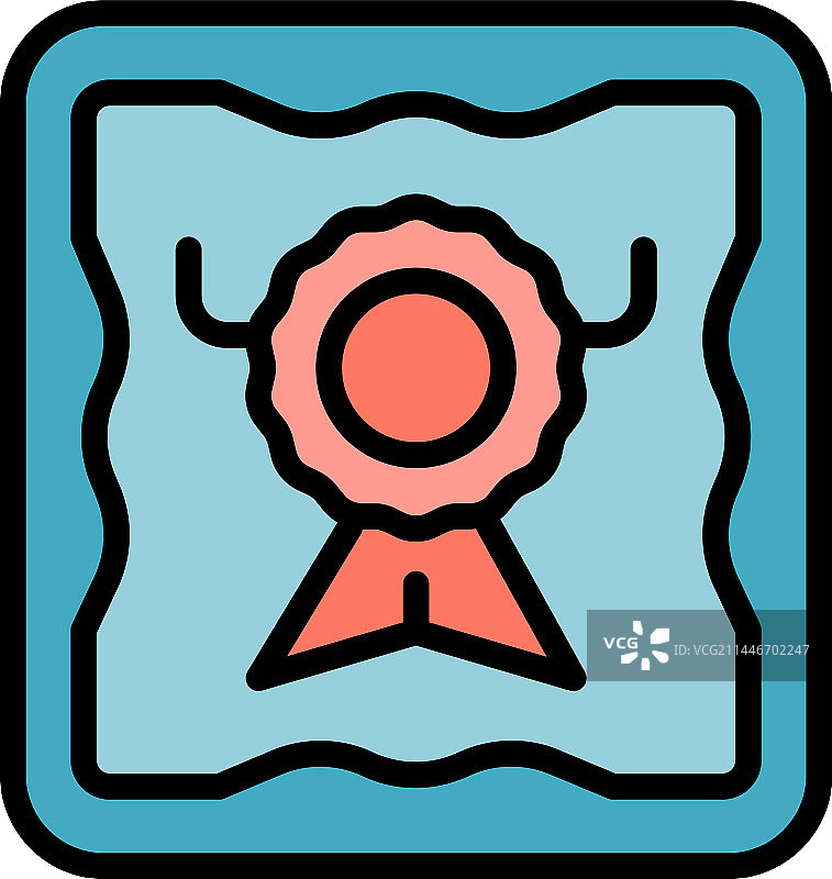 受监管产品文凭标志扁平图标图片素材