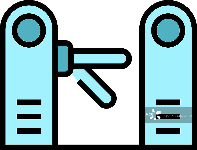 地铁隔离栏图标（扁平风格）图片素材