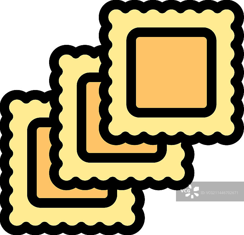 意大利饺子小麦扁平图标图片素材