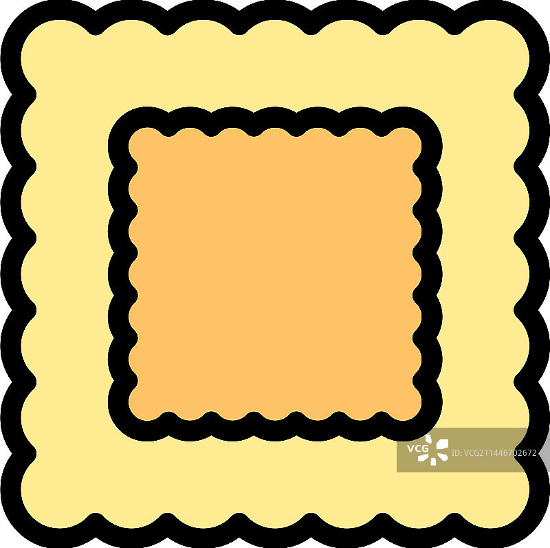 自制意大利饺子扁平图标图片素材