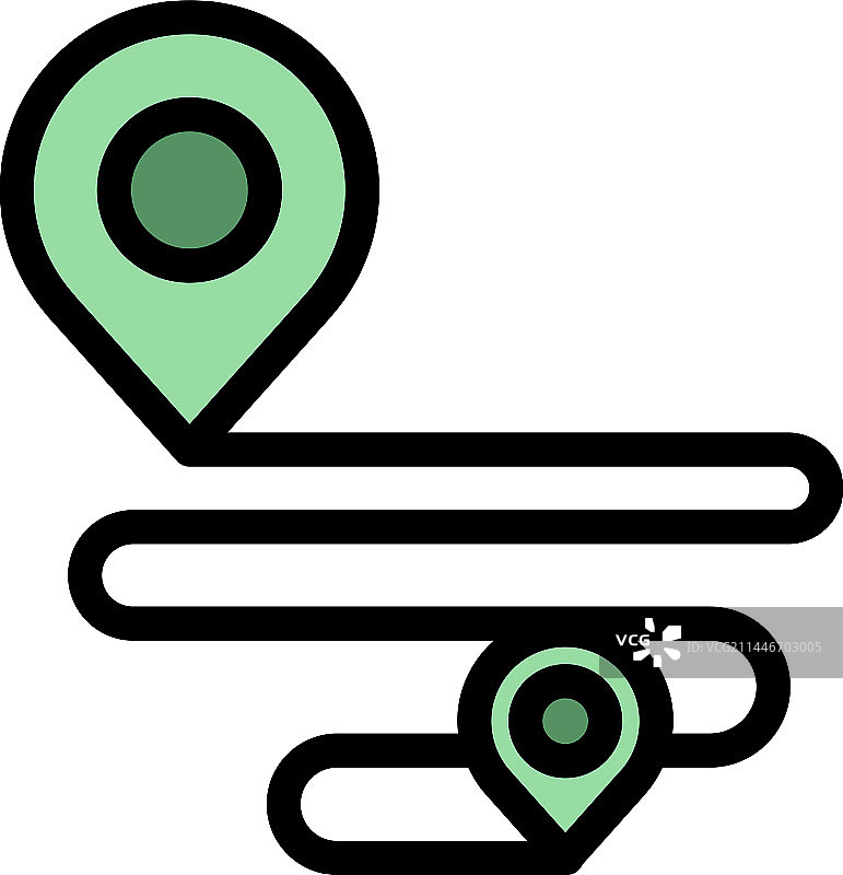 跑步应用，跑步路线图标，扁平风格图片素材