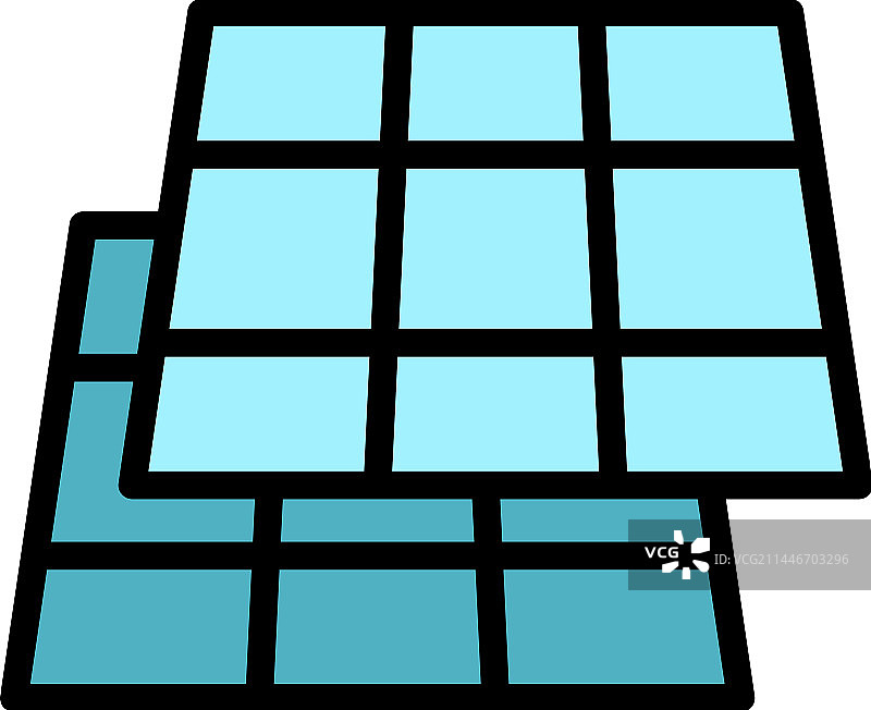 面板全息投影图标（扁平风格）图片素材