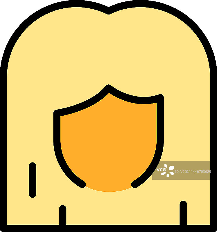 长假发扁平图标图片素材