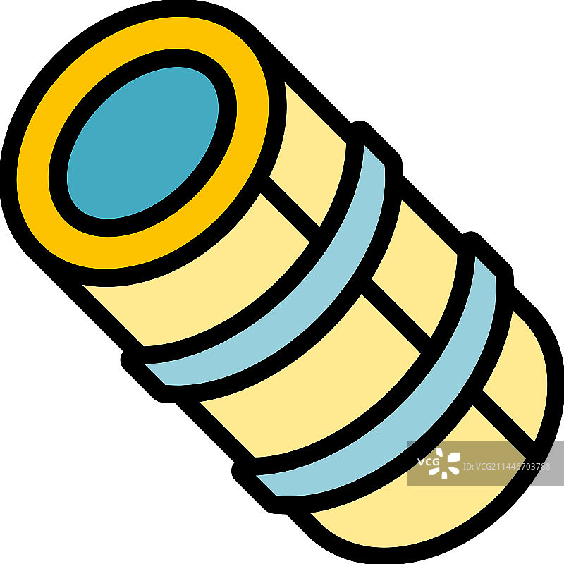 露营地垫子卷图标扁平图片素材