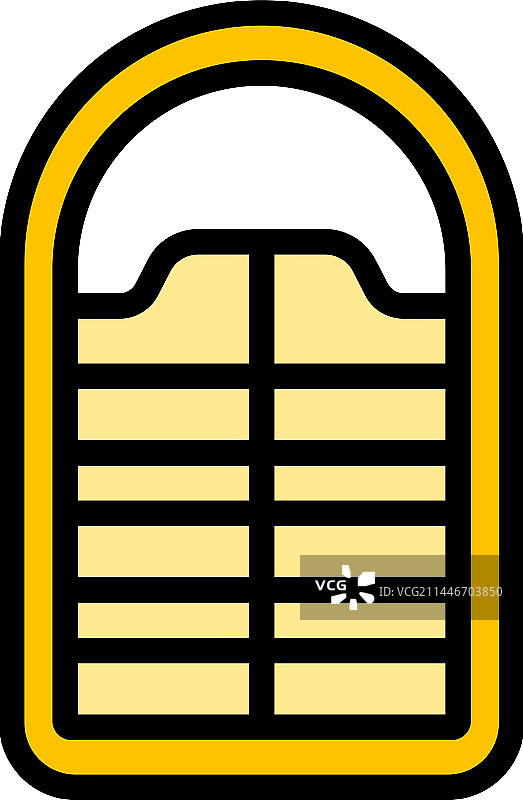 露营地睡袋图标（扁平风格）图片素材