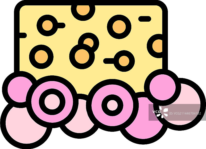 清洁海绵扁平图标图片素材