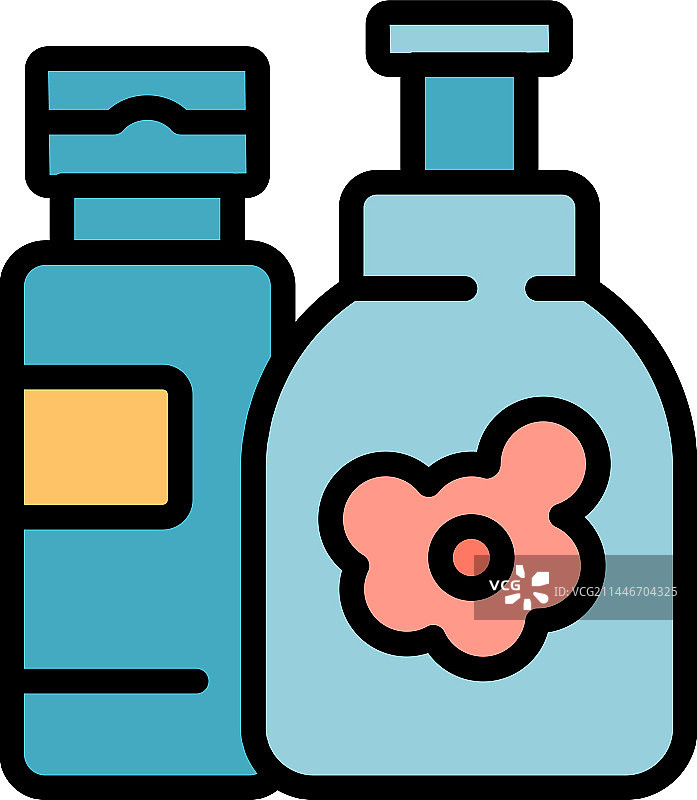 韩国化妆品图标（扁平风格）图片素材