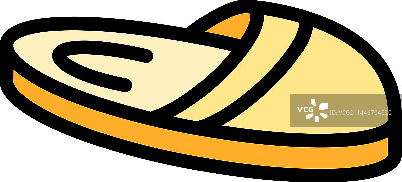 舒适家居拖鞋扁平图标图片素材