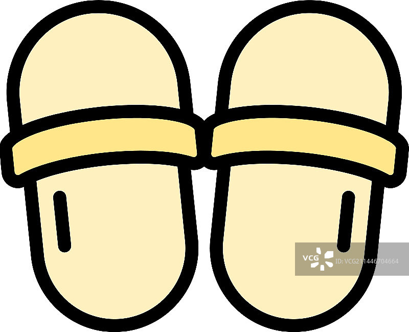 家居拖鞋扁平图标图片素材