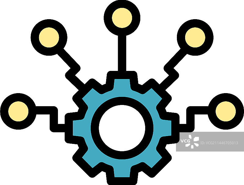 齿轮资源图标（扁平风格）图片素材