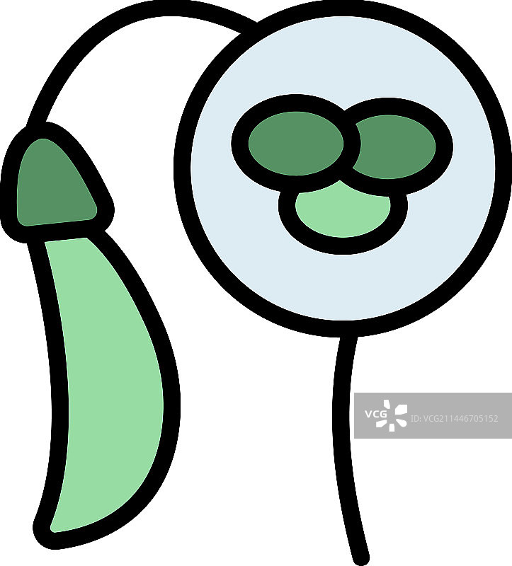 扁豆蛋白扁平图标图片素材