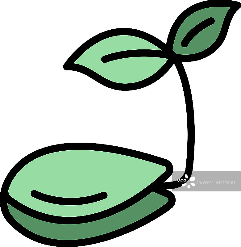 小扁豆土壤植物扁平图标图片素材