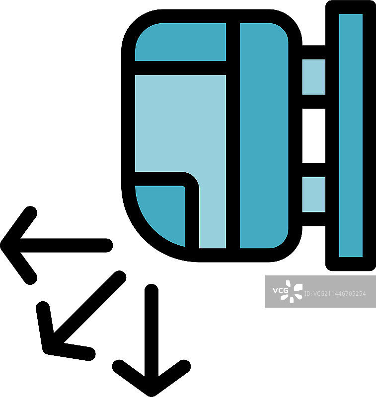 空调维修方向图标（扁平风格）图片素材