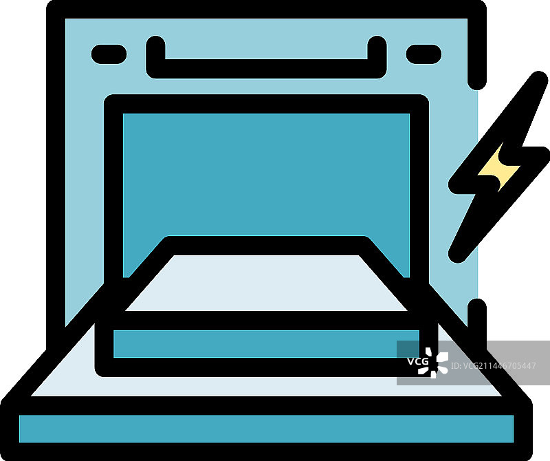 维修洗碗机门扁平风格图标图片素材