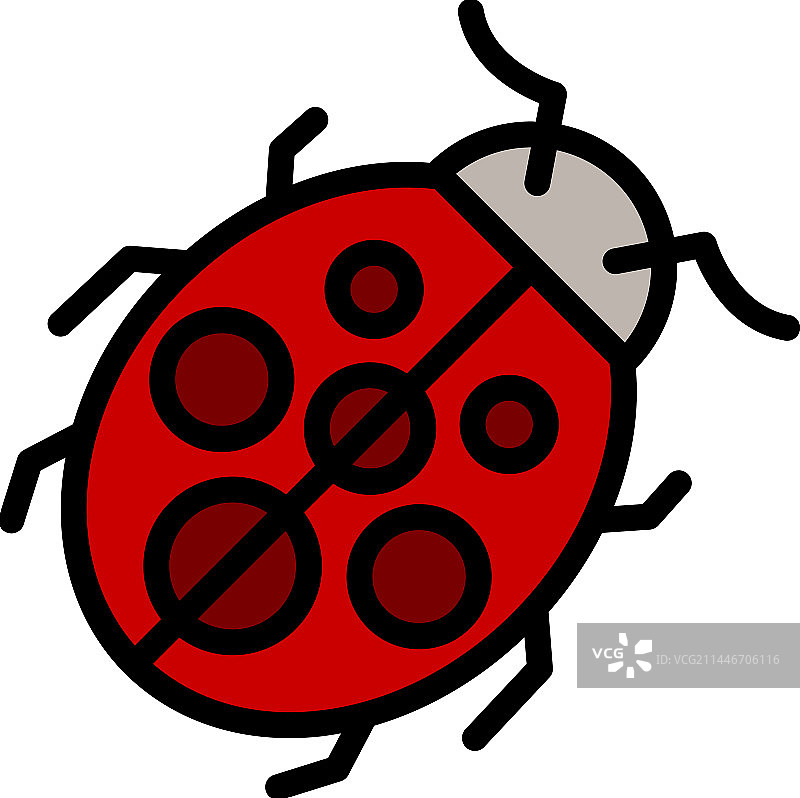 野生瓢虫扁平图标图片素材
