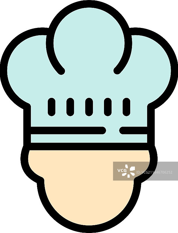 法国厨师扁平图标图片素材