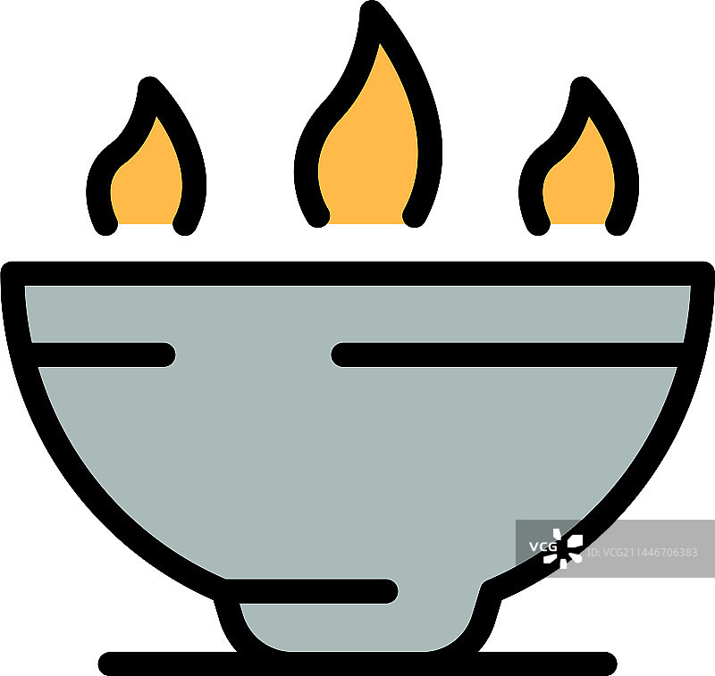热汤图标扁平图片素材