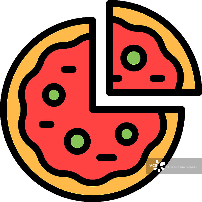 法式披萨扁平图标图片素材