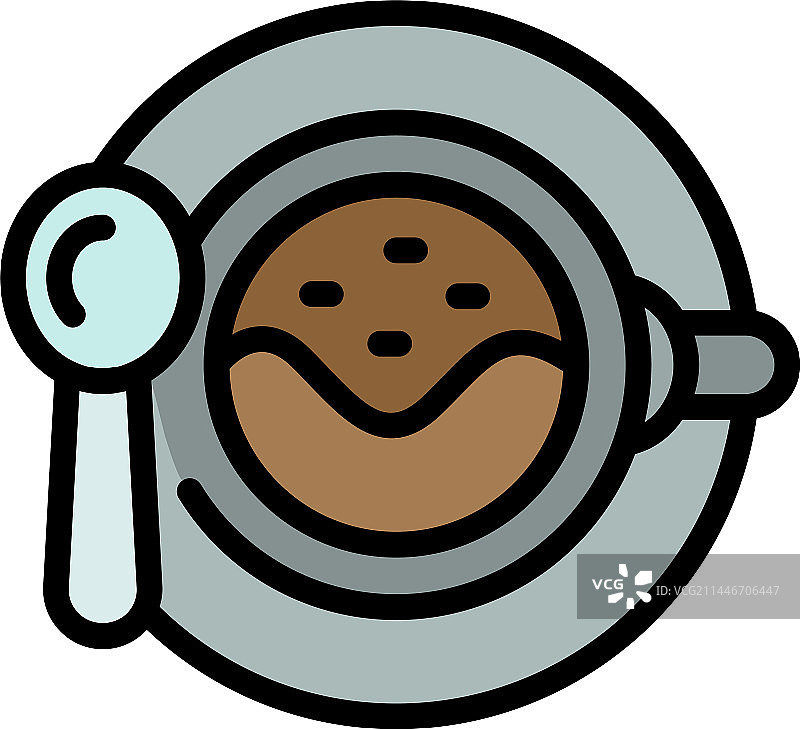 热咖啡杯扁平图标图片素材